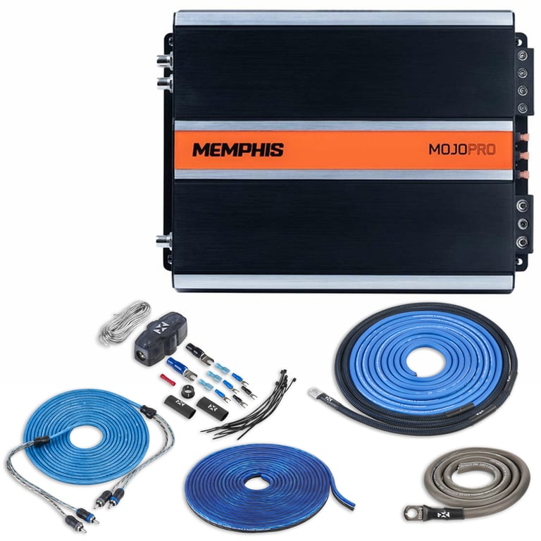 Memphis MJP1000.1 with Amplifier Wiring Kit Image 1
