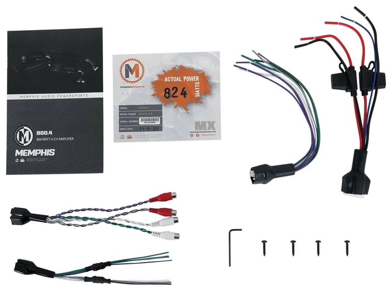 Memphis MX800.4 with Amplifier WIring Kit Image 9