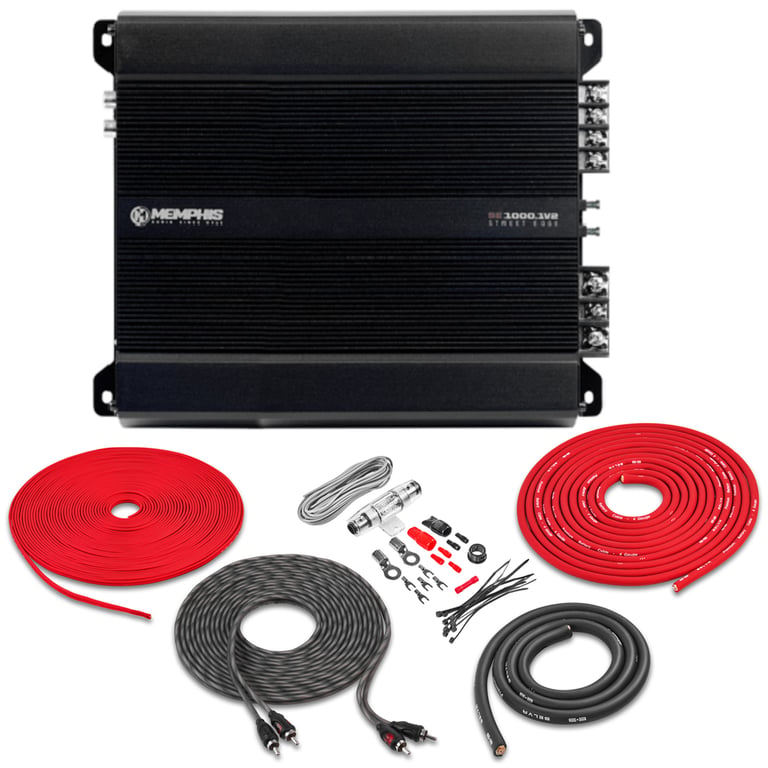 Memphis SE1000.1V2 with Amplifier Wiring Kit Image 1