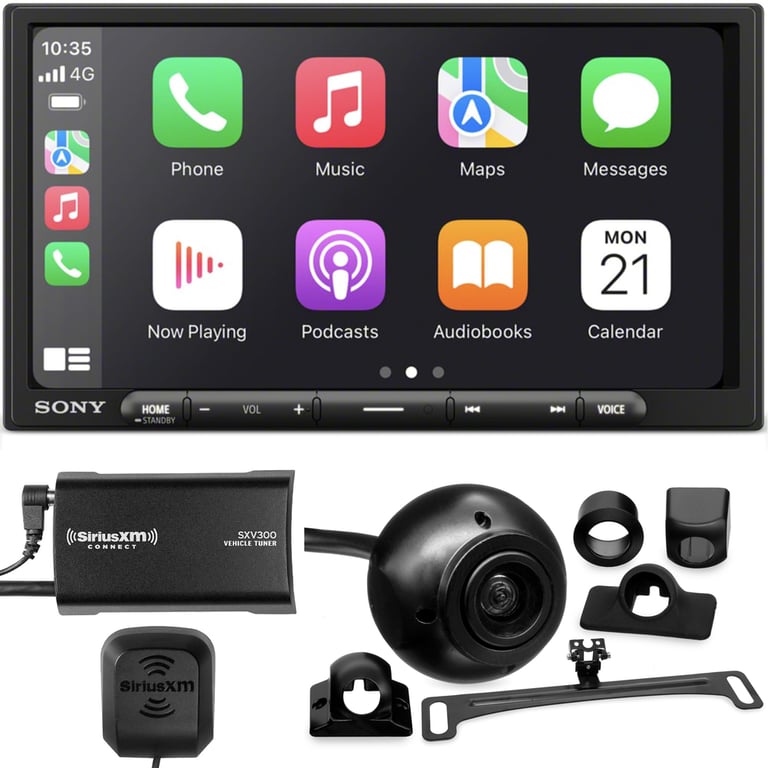 Sony XAV-AX4000 with 5-in-1 Backup Camera + Sirius XM Tuner Image 1