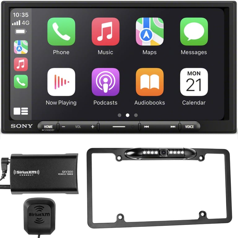 Sony XAV-AX4000 with License Plate Camera + SiriusXM Tuner Image 1