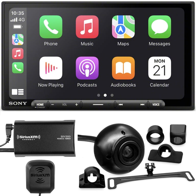 Sony XAV-AX6000 with 5-in-1 Backup Camera + Sirius XM Tuner Image 1