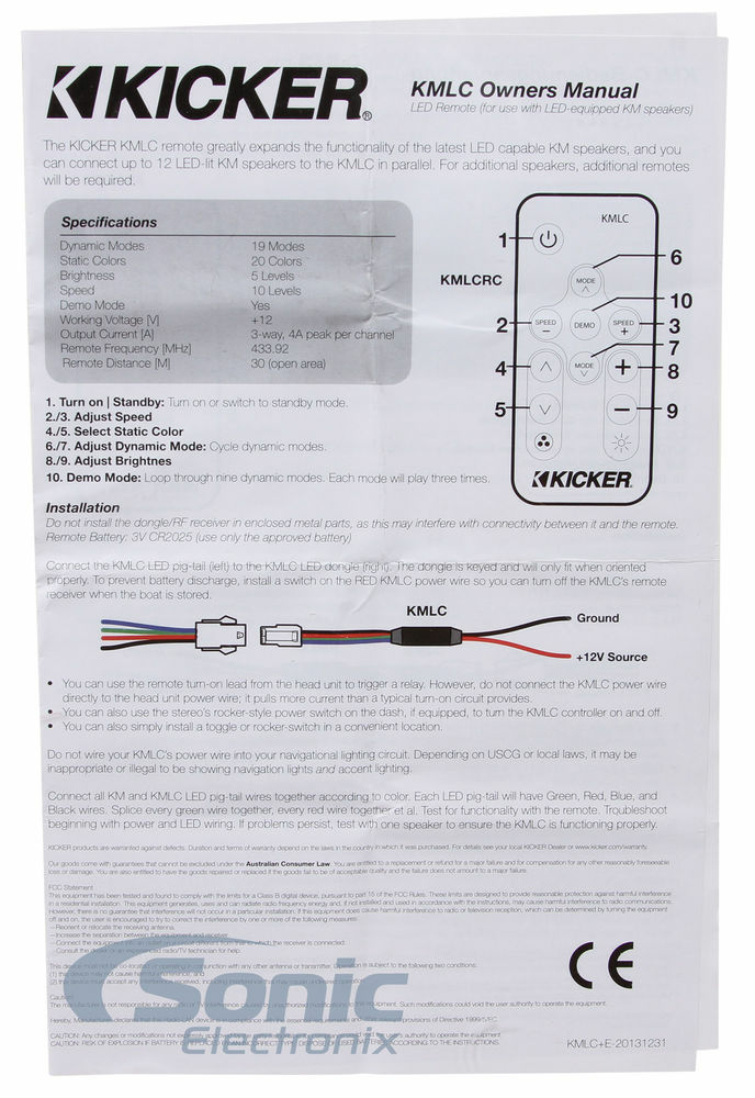 Kicker KMG12W with Lighting Controller Image 4