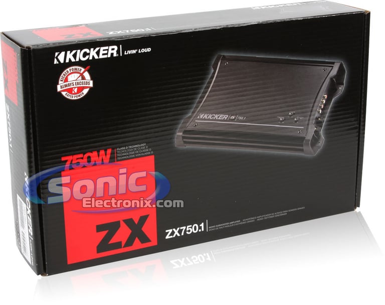 Kicker ZX750.1 (10ZX750.1) + Amplifier Kit Image 10