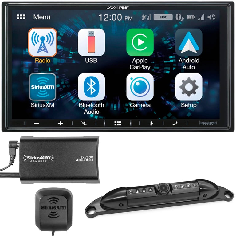 Alpine iLX-W650 with Slim License Plate Camera + SiriusXM Tuner Image 1