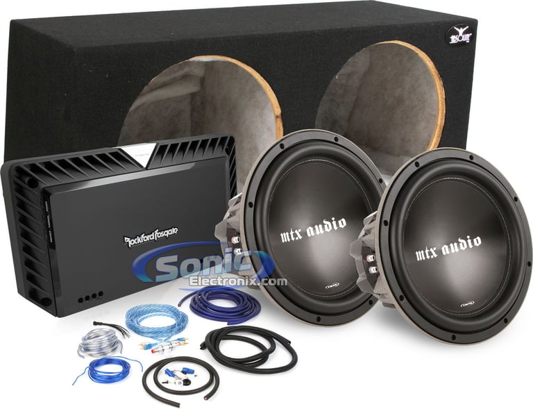 2000W Complete Rockford Fosgate + MTX Audio Bass Package Image 1
