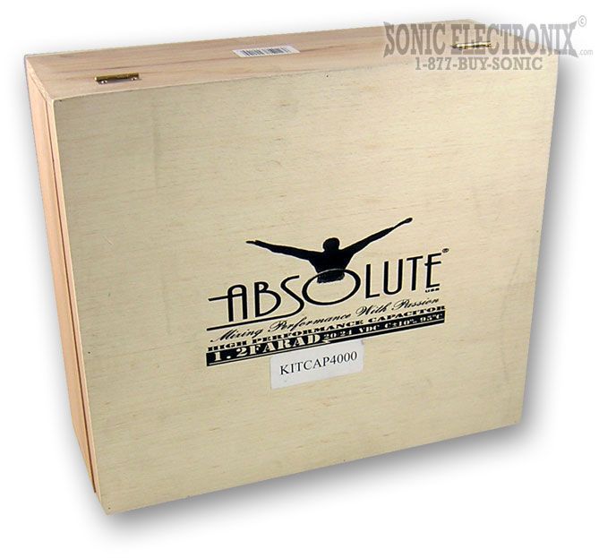 Absolute KITCAP4000 1.2 Farad Capacitor + 2 Gauge Amp Kit + Distribution Blocks Image 7