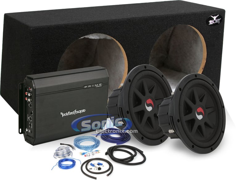 1800W Complete Rockford Fosgate + Kicker Bass Package Image 1