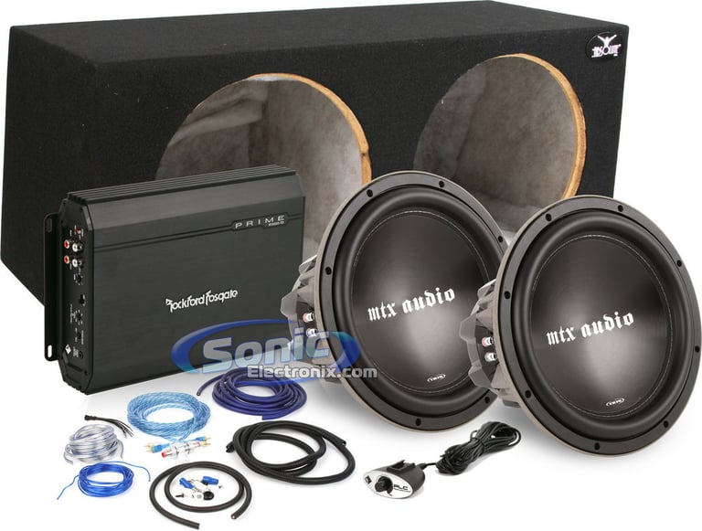 2000W Complete Rockford Fosgate + MTX Audio Bass Package Image 1