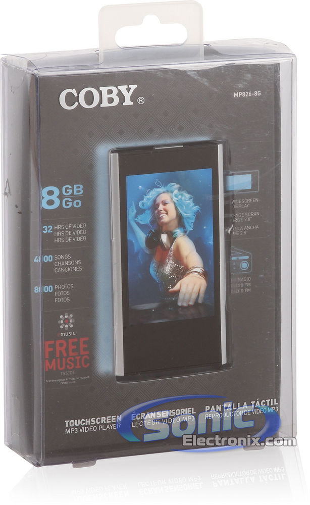 Coby MP826-8G 2.8" Touchscreen Video MP3 Player with FM Radio Image 12