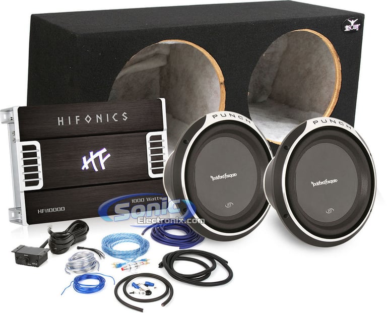 2000W Complete Hifonics + Rockford Fosgate Bass Package Image 1