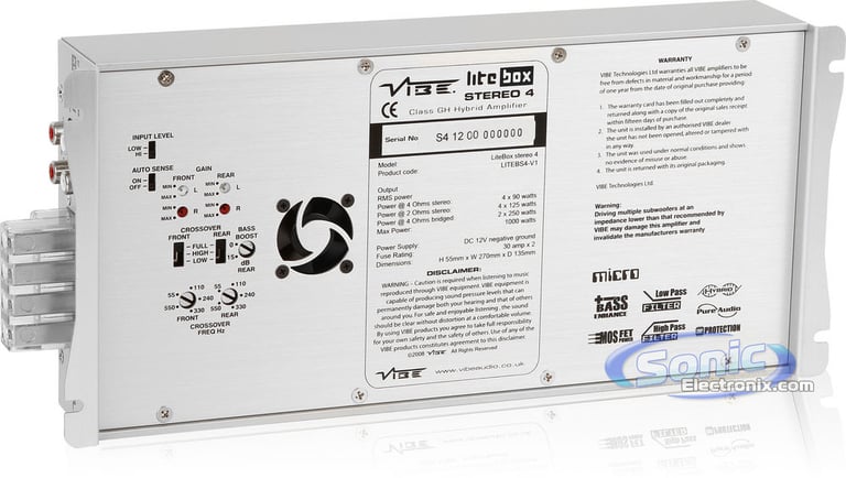 VIBE Audio LiteBox Stereo 4 (LiteBox4) Open Box Image 4