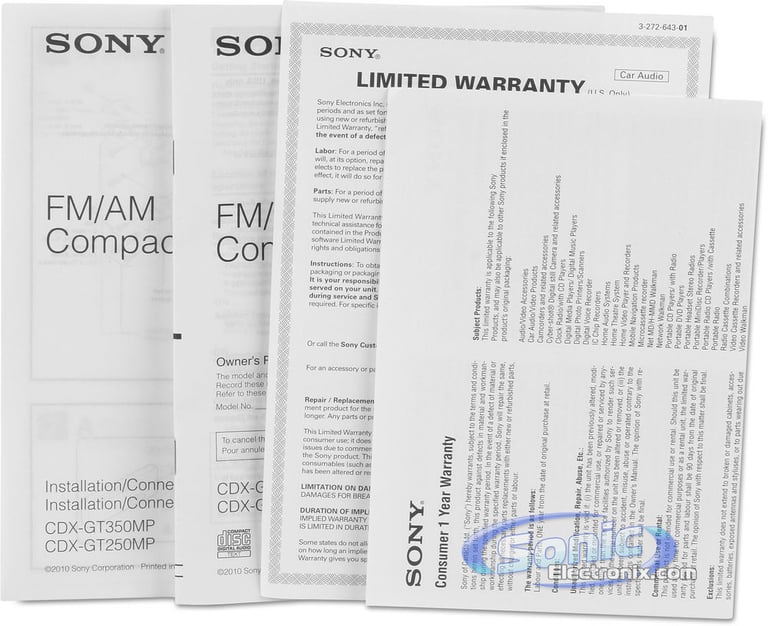 Sony CDX-GT350MP Image 7