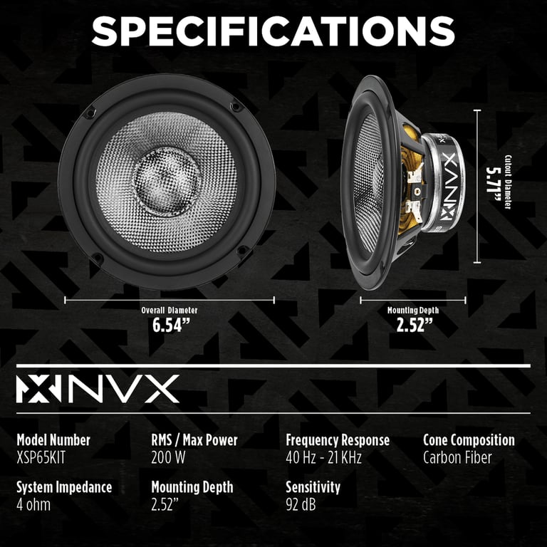 NVX XSP65KIT (2-Pairs, 4-Total) Image 16