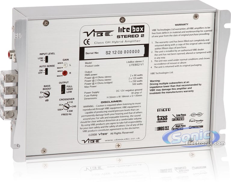 VIBE Audio LiteBox Stereo 2 (LiteBox2) R/B Image 3