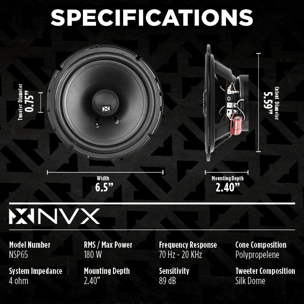 NVX N-Series Front Door Speaker Upgrade Kit Image 13