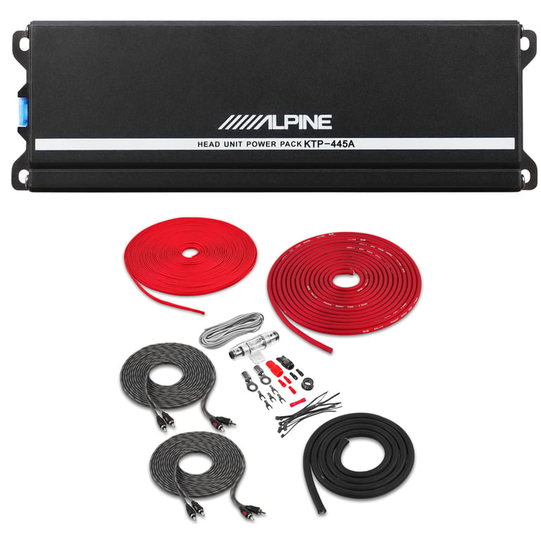 Alpine KTP-445A with Belva 8 Gauge Amp Kit Image 1