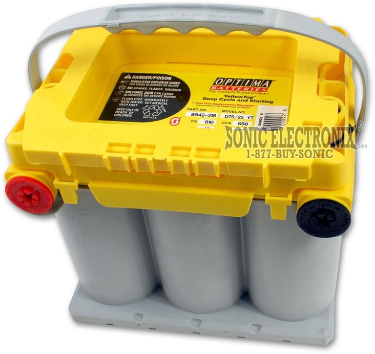 Optima Yellow Top Deep Cycle Battery D75/25 Image 1