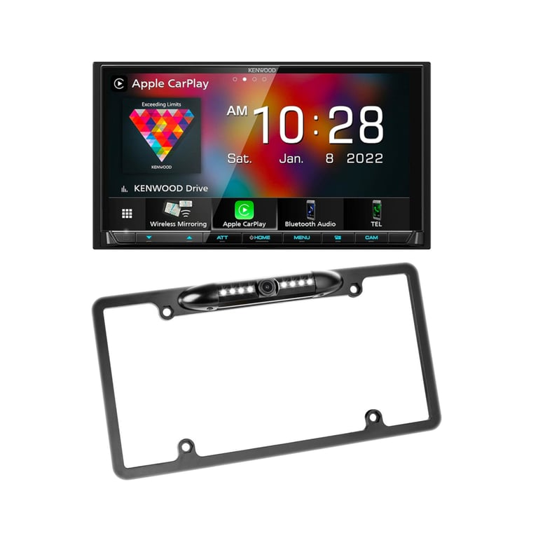 Kenwood DMX9708S with License Plate Camera Image 1