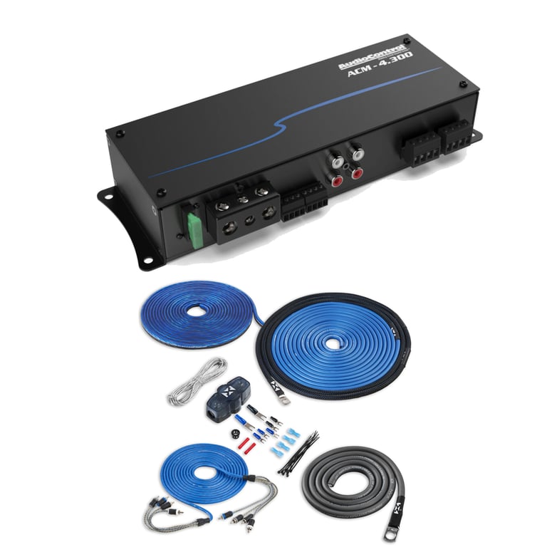 AudioControl ACM-4.300 with NVX 8 Gauge Amp Kit Image 1