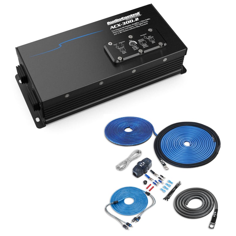 AudioControl ACX-300.2 with NVX 8 Gauge Amp Kit Image 1