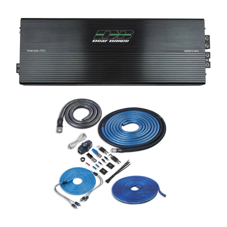 Deaf Bonce Apocalypse Atom 12.5K Pro with NVX 1/0 Gauge Amp Kit Image 1