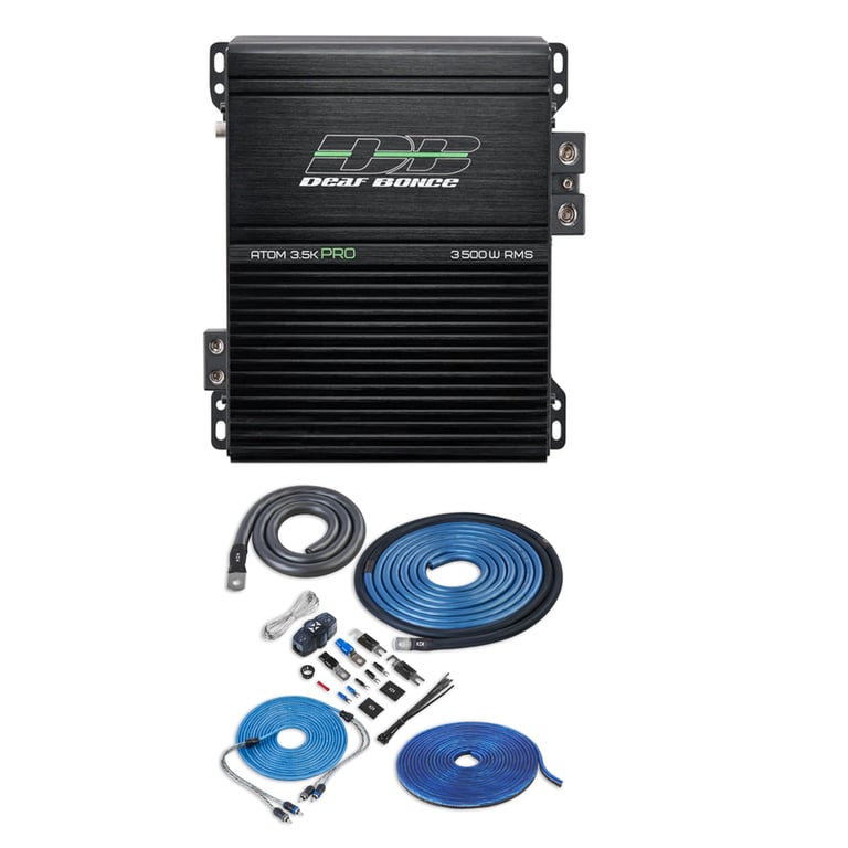 Deaf Bonce Apocalypse Atom 3.5K Pro with NVX 1/0 Gauge Amp Kit Image 1