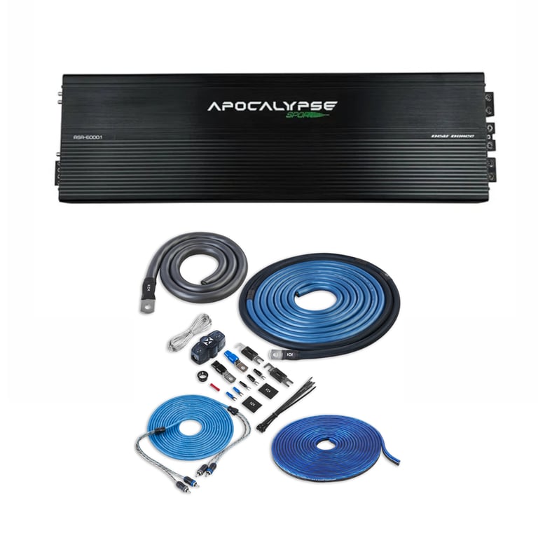Deaf Bonce Apocalypse ASA 6000.1 with NVX 1/0 Gauge Amp Kit Image 1