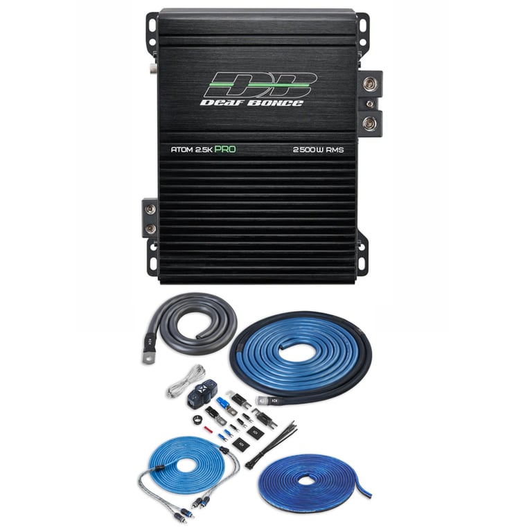 Deaf Bonce Apocalypse Atom 2.5K Pro  with NVX 1/0 Gauge Amp Kit Image 1