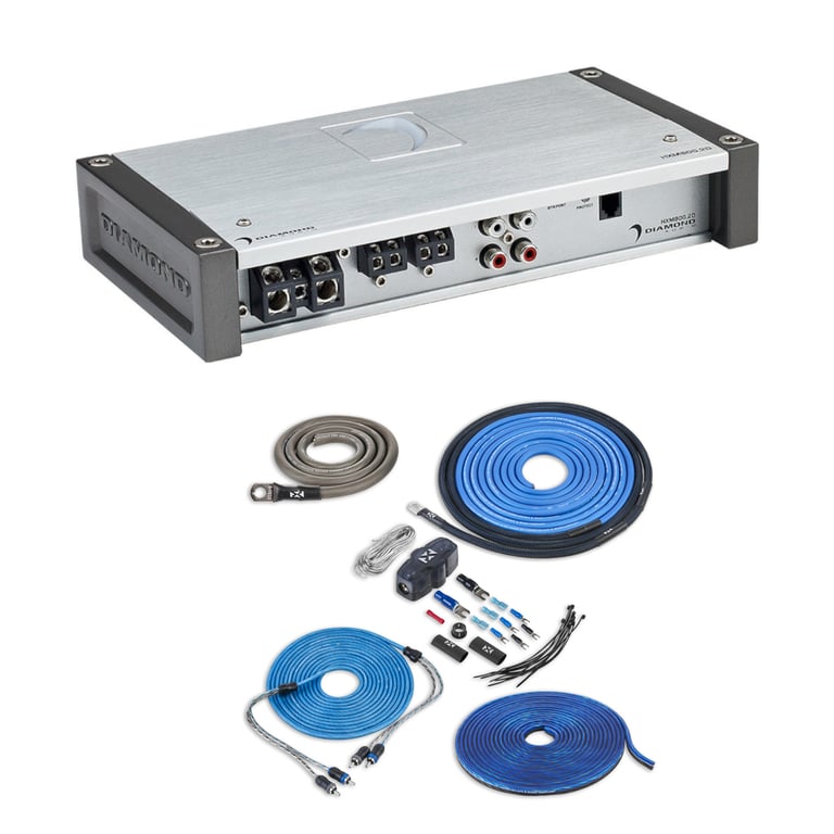 Diamond Audio HXM800.1D with NVX 4 Gauge Amp Kit Image 1