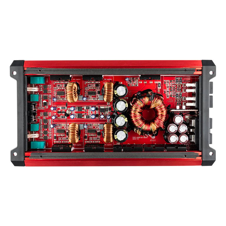 DS18 SXE-4000.4D/RD (Red) with NVX 4 Gauge Amp Kit Image 3