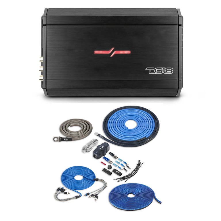 DS18 ZXI.4 with NVX 4 Gauge Amp Kit Image 1