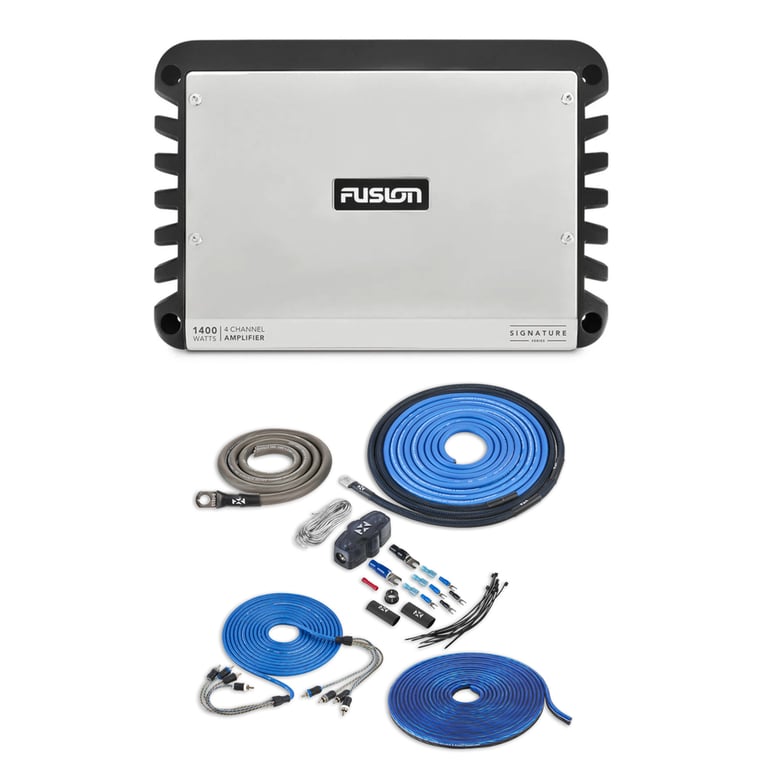 Fusion SG-DA41400 with NVX 4 Gauge Amp Kit Image 1