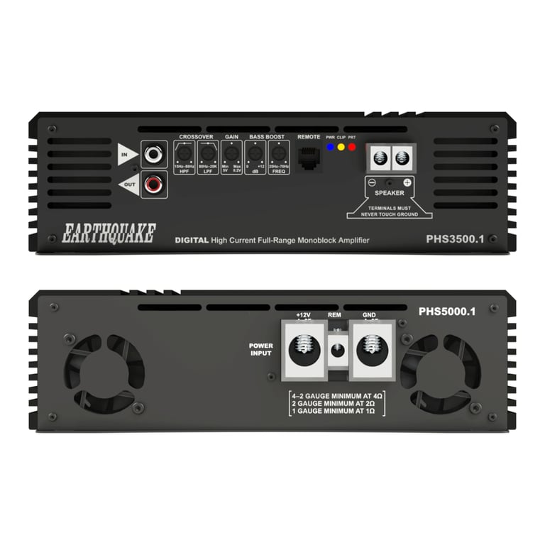 Earthquake Sound PHS5000.1 with NVX 1/0 Gauge Amp Kit Image 3