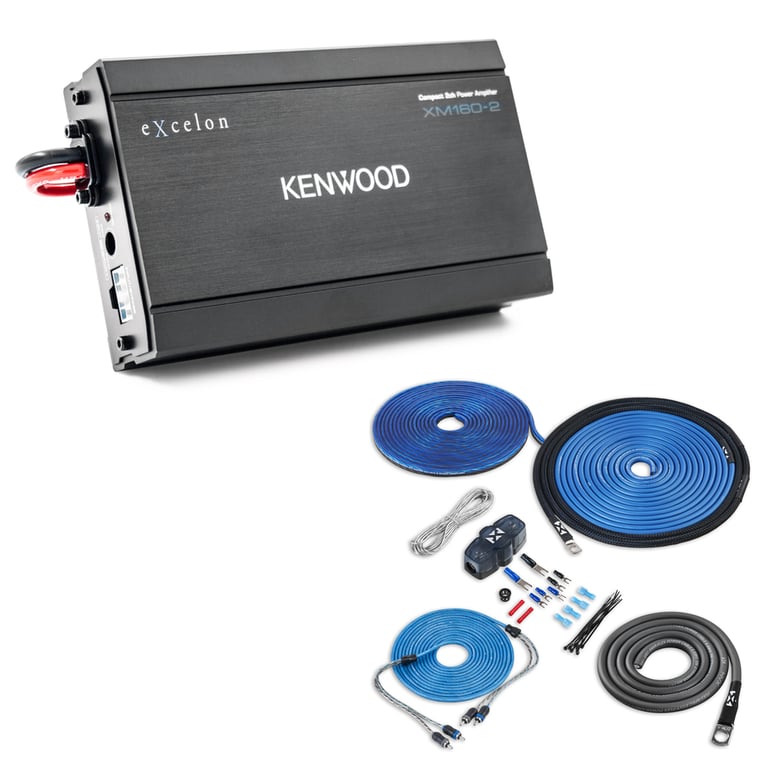 Kenwood eXcelon XM160-2 with NVX 8 Gauge Amp Kit Image 1