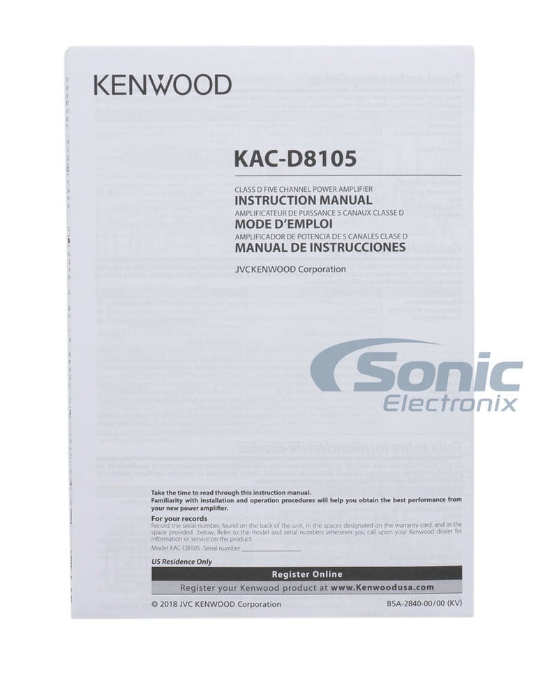 Kenwood KAC-D8105 with NVX 4 Gauge Amp Kit Image 7