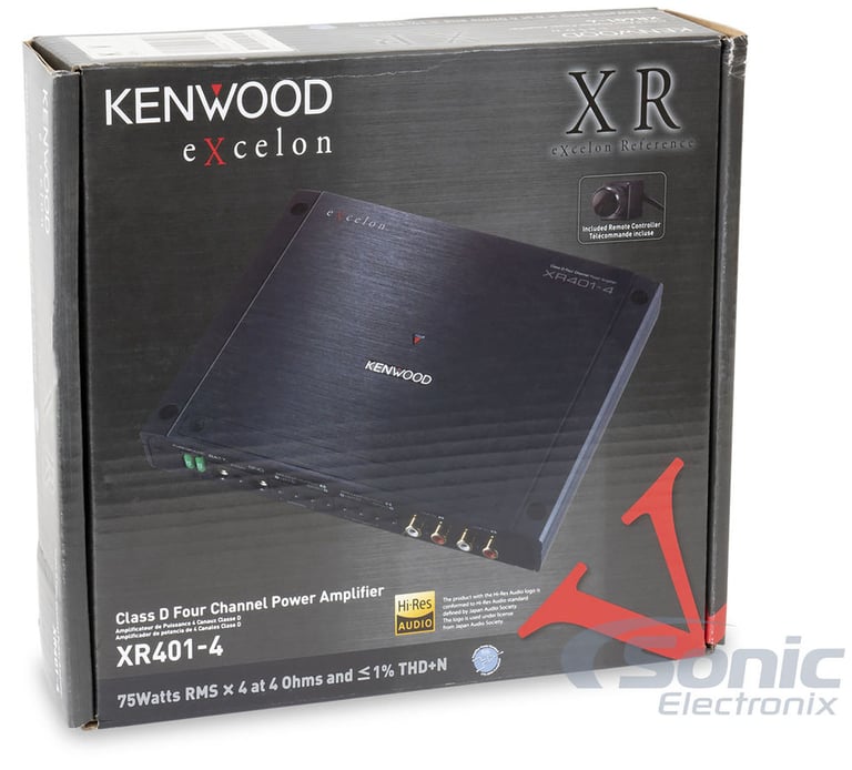 Kenwood eXcelon XR401-4 with NVX 4 Gauge Amp Kit Image 9