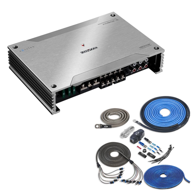 Kenwood eXcelon XM802-5 with NVX 4 Gauge Amp Kit Image 1