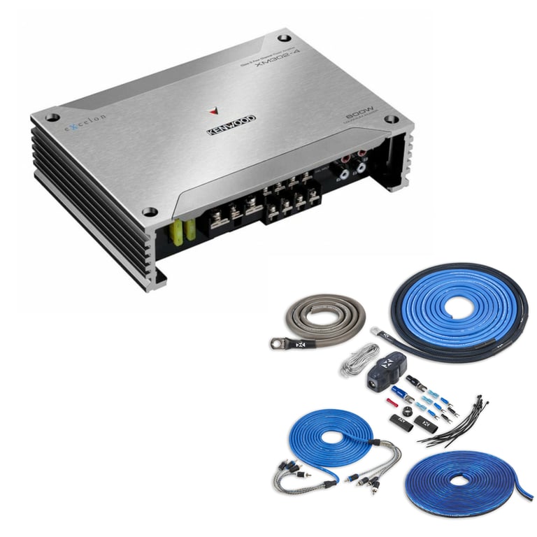 Kenwood eXcelon XM302-4 with NVX 4 Gauge Amp Kit Image 1
