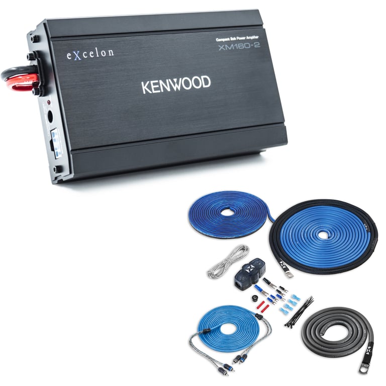 Kenwood eXcelon XM160-2-98 with NVX 8 Gauge Amp Kit Image 1
