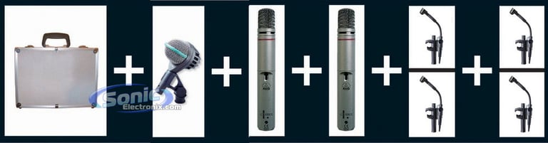 AKG Drumset II Big Deluxe Drum Mic Package Image 1