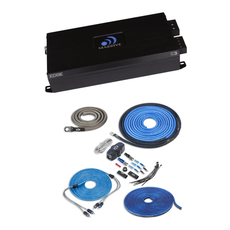 Massive Audio E3N with NVX 4 Gauge Amp Kit Image 1