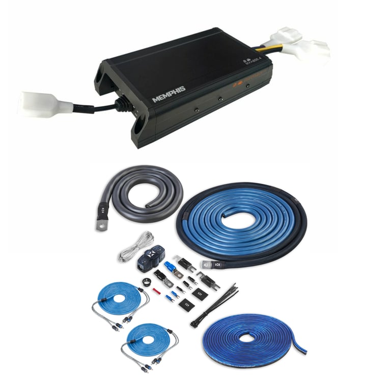 Memphis MXA600.4 with NVX 1/0 Gauge Amp Kit Image 1