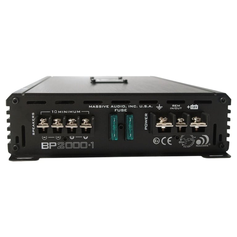 Massive Audio BP2000.1 v2 with NVX 4 Gauge Amp Kit Image 5