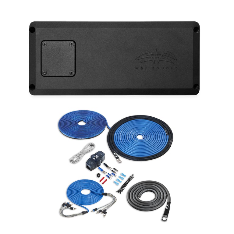 Wet Sounds STX Micro-4 with NVX 8 Gauge Amp Kit Image 1