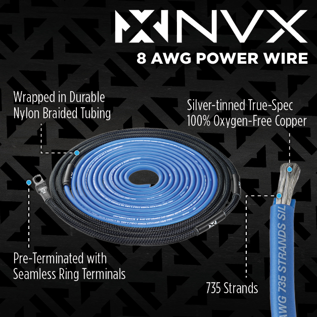 Wet Sounds STX Micro 1 with NVX 8 Gauge Amp Kit Image 9