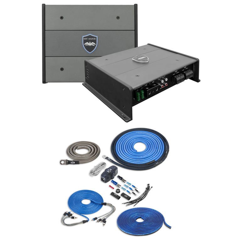 Wet Sounds SYN-DX 4 with NVX 4 Gauge Amp Kit Image 1