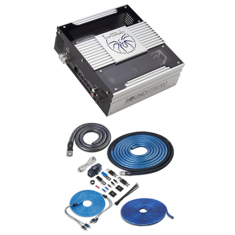 SoundStream TXP1.12000D with NVX 1/0 Gauge Amp Kit Image 1