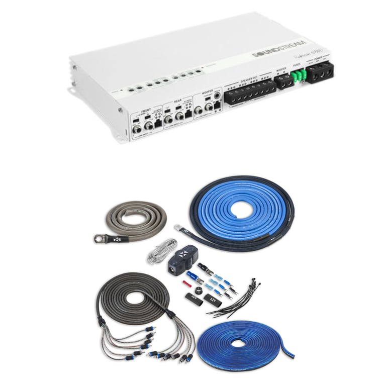 Soundstream MR5.2000D with NVX 4 Gauge Amp Kit Image 1