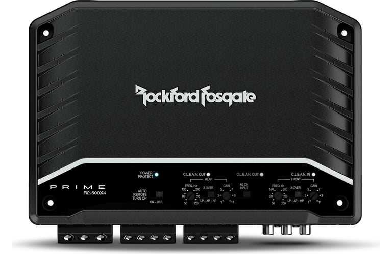 Rockford Fosgate Prime R2-500X4 + Belva BAK44 4 Gauge Amp Wiring Kit Image 2